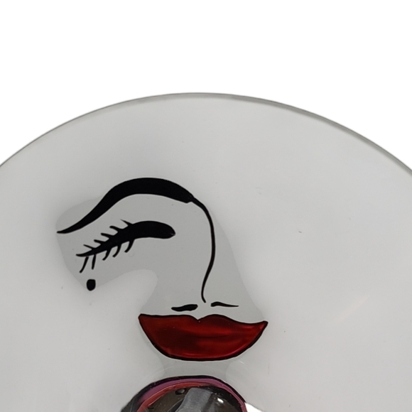 LOLITA NWT "Flirtini" Hand Painted Martini Glass With Recipe On Bottom 7 Oz. - Picture 11 of 11